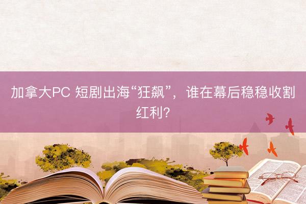 加拿大PC 短剧出海“狂飙”，谁在幕后稳稳收割红利？