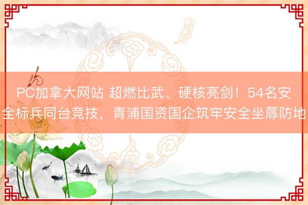 PC加拿大网站 超燃比武、硬核亮剑！54名安全标兵同台竞技，青浦国资国企筑牢安全坐蓐防地