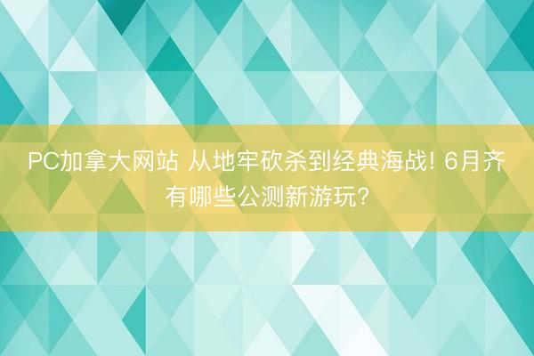 PC加拿大网站 从地牢砍杀到经典海战! 6月齐有哪些公测新游玩?