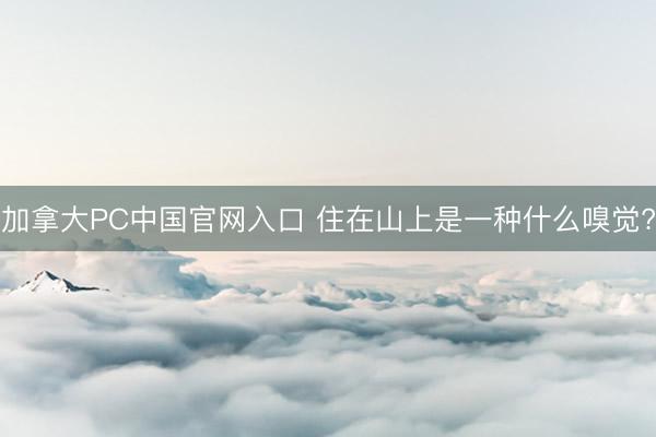 加拿大PC中国官网入口 住在山上是一种什么嗅觉?